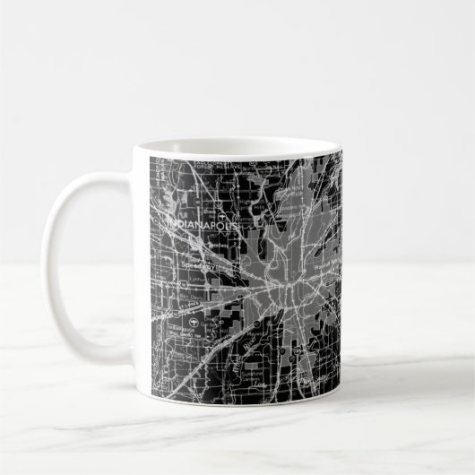 Vintage Karte Indianapolis Kaffeetasse (Links)