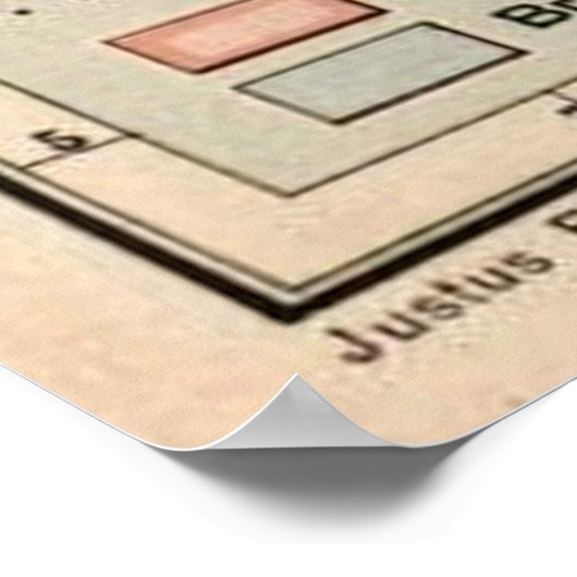 Vintage Karte Indiens (1823) Poster (Ecke)