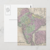 Vintage Karte Indiens (1853) (Vorne/Hinten)