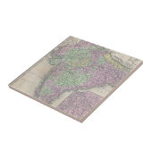 Vintage Karte Indiens (1853) Fliese (Seite)