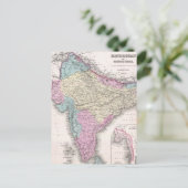 Vintage Karte Indiens (1855) (Stehend Vorderseite)