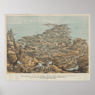 Vintage Karte Indiens aus dem Himalaya (185 Poster