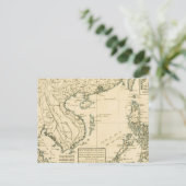 Vintage Karte Indiens | Indischer Ozean (Stehend Vorderseite)