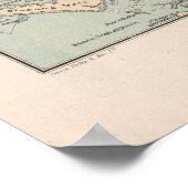 Vintage Karte Indonesiens und philippinischer Häfe Poster (Ecke)