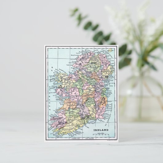 Vintage Karte - Irland (Stehend Vorderseite)