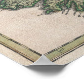 Vintage Karte Irlands (1716) Poster (Ecke)