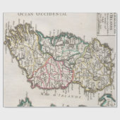 Vintage Karte Irlands (1748) Geschenkpapier (Flach)