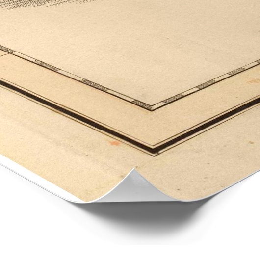 Vintage Karte Irlands (1831) Poster (Ecke)