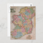 Vintage Karte Irlands (1835) (Vorne/Hinten)