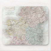 Vintage Karte Irlands (1850) Mousepad (Vorne)