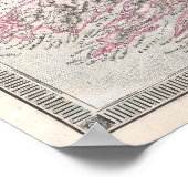 Vintage Karte Irlands (1850) Poster (Ecke)