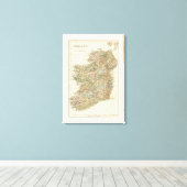 Vintage Karte Irlands 1862 Leinwand (Insitu (Holzboden))