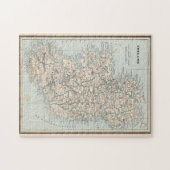 Vintage Karte Irlands (1893) Puzzle (Horizontal)