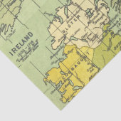 Vintage Karte Irlands Circa 1603-1714 Decoupage Seidenpapier (Detail)