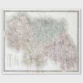 Vintage Karte Irlands Geschenkpapier (Flach)