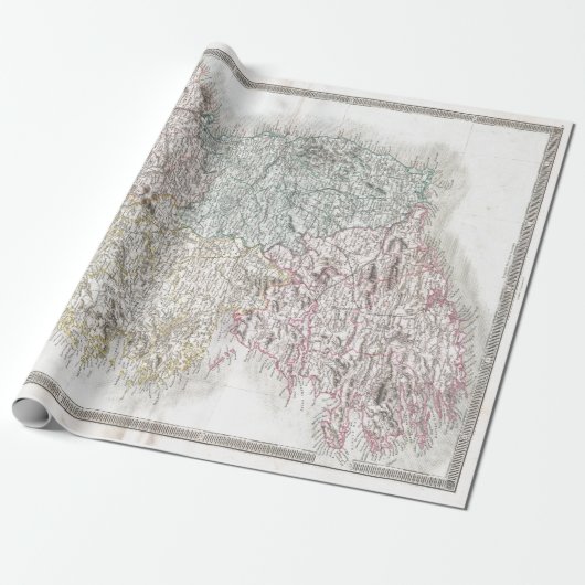 Vintage Karte Irlands Geschenkpapier (Ungerollt)