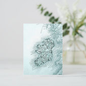 Vintage Karte Irlands, grün (Stehend Vorderseite)