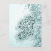 Vintage Karte Irlands, grün (Vorderseite)