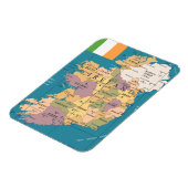 Vintage Karte Irlands Magnet (Linke Seite)