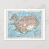 Vintage Karte Islands (Vorderseite)