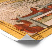 Vintage Karte Islands (1590) Poster (Ecke)