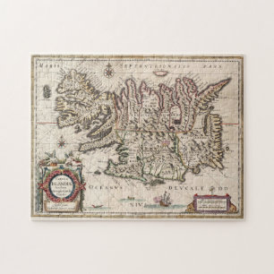 Vintage Karte Islands (1684) Puzzle