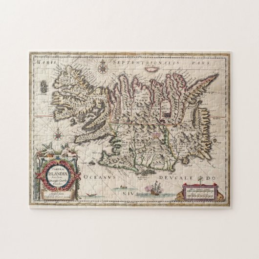 Vintage Karte Islands (1684) Puzzle (Horizontal)