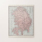 Vintage Karte Islands (1901) Puzzle (Vertikal)