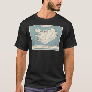 Vintage Karte Islands (ca. 1958) T-Shirt