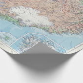 Vintage Karte Islands Geschenkpapier (Ecke)