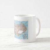 Vintage Karte Islands Kaffeetasse (VorderseiteRechts)