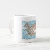 Vintage Karte Islands Kaffeetasse (Vorderseite Links)