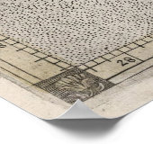 Vintage Karte Italiens (1618) Poster (Ecke)