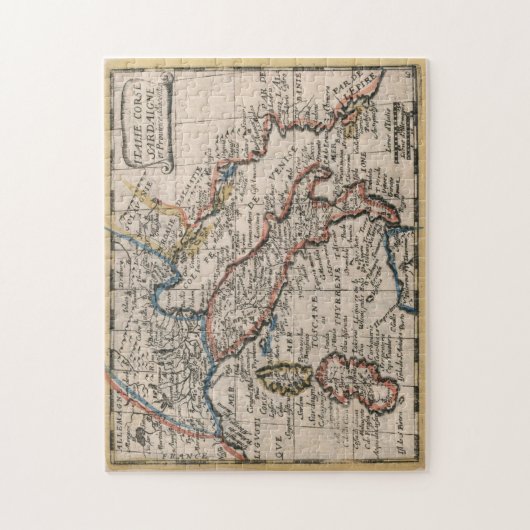 Vintage Karte Italiens (1659) Puzzle (Vertikal)