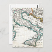 Vintage Karte Italiens (1706) (Vorne/Hinten)