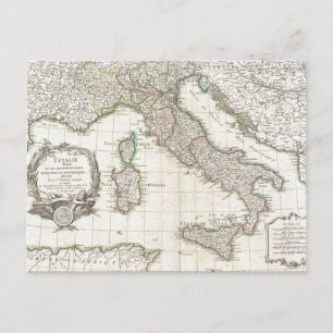 Vintage Karte Italiens (1770)