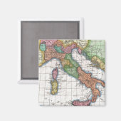 Vintage Karte Italiens (1780) Magnet (Vorderseite/Rückseite)