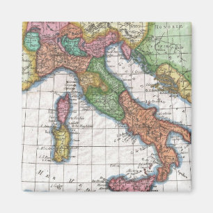 Vintage Karte Italiens (1780) Magnet