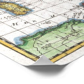 Vintage Karte Italiens (1780) Poster (Ecke)