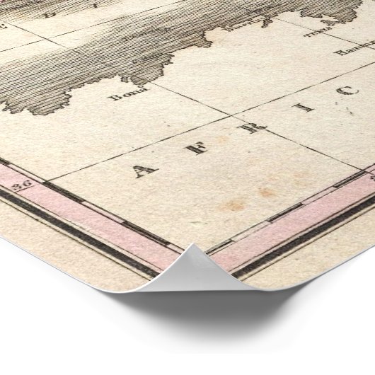 Vintage Karte Italiens (1827) Poster (Ecke)