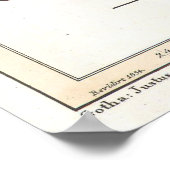 Vintage Karte Italiens (1850) Poster (Ecke)