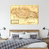 Vintage Karte Jamaikas (1771) Leinwanddruck (Insitu (Schlafzimmer))