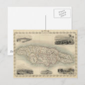 Vintage Karte Jamaikas (1851) (Vorne/Hinten)