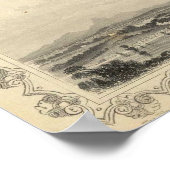 Vintage Karte Jamaikas (1851) Poster (Ecke)