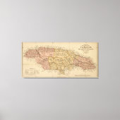 Vintage Karte Jamaikas (1893) Leinwanddruck (Vorderseite)