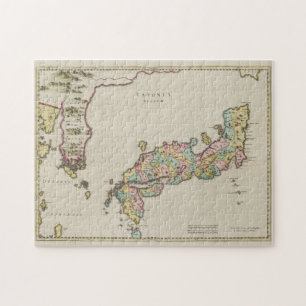 Vintage Karte Japans (1665) Puzzle