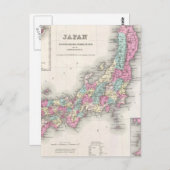 Vintage Karte Japans (1855) (Vorne/Hinten)