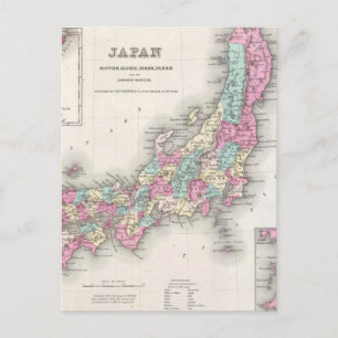 Vintage Karte Japans (1855)