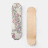 Vintage Karte Japans (1855) Skateboard (Vorderseite)