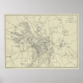 Vintage Karte Jerusalems Israel (1917) Poster (Vorne)